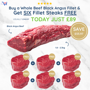 Buy a Whole Beef Black Angus Fillet & Get SIX Fillet Steaks FREE