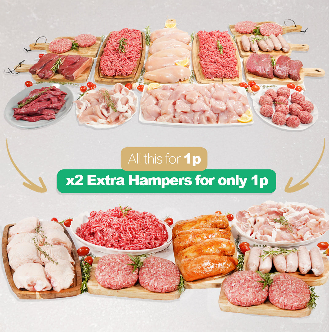 Buy One Essentials Hamper & Get 2 Hampers For 1p Bundle Meatsupermarket.com