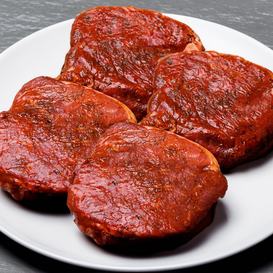 Minted Boneless Lamb Leg Steaks 1kg (Frozen)