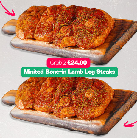 Minted Leg Lamb Steak Bundle Bundle Meatsupermarket.com