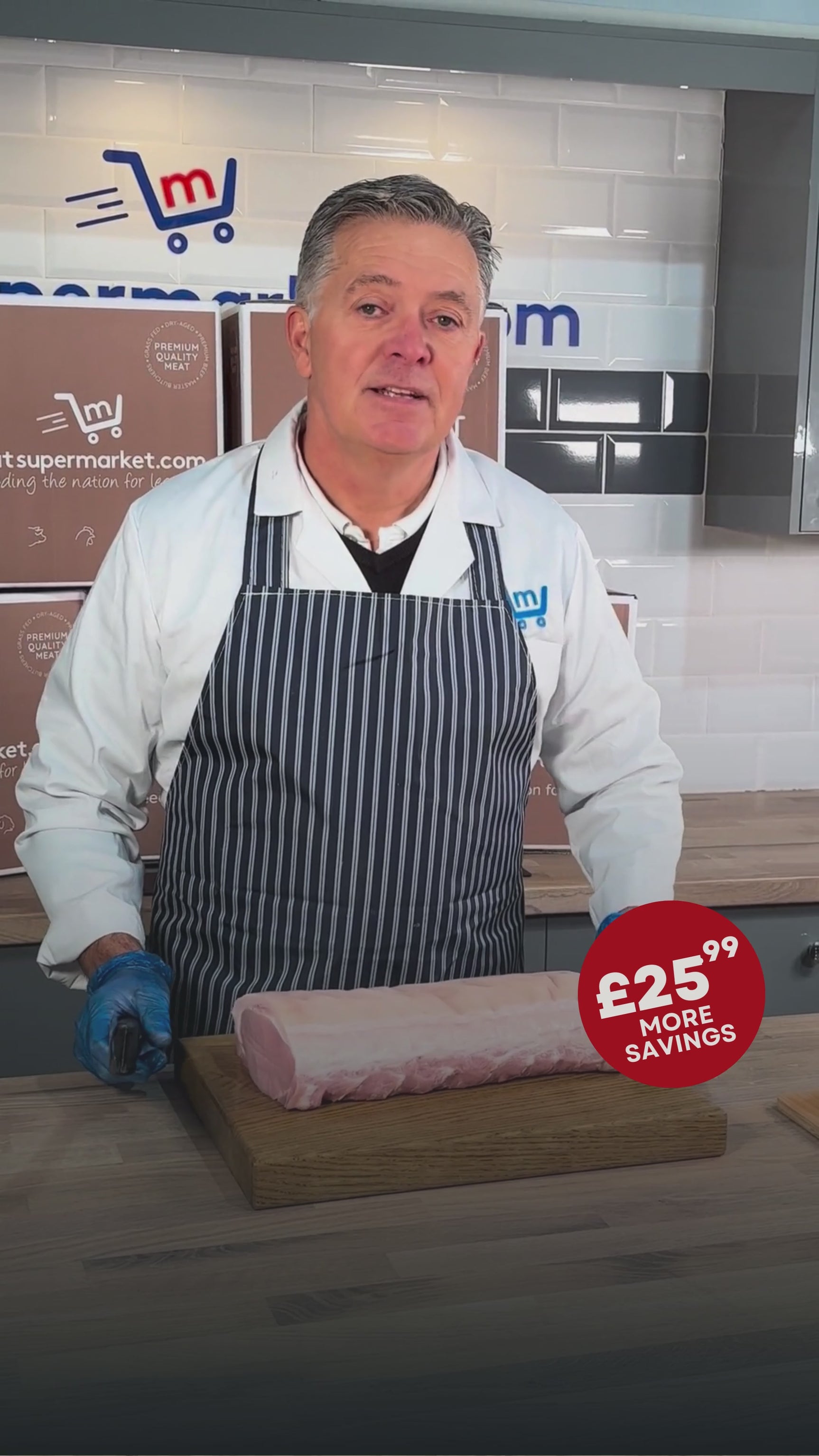 Boneless Pork Loin Joint 3kg Pork meatsupermarket